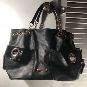Large Black Bora Bora Handbag w/side pockets